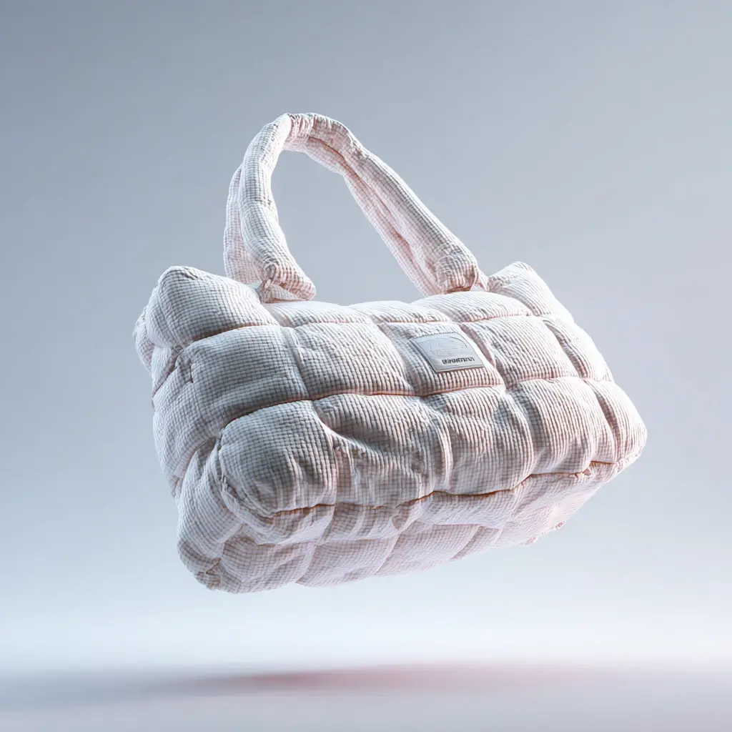Inspector sorting counted handbag defects into major and minor piles under ISO 2859-1 sampling